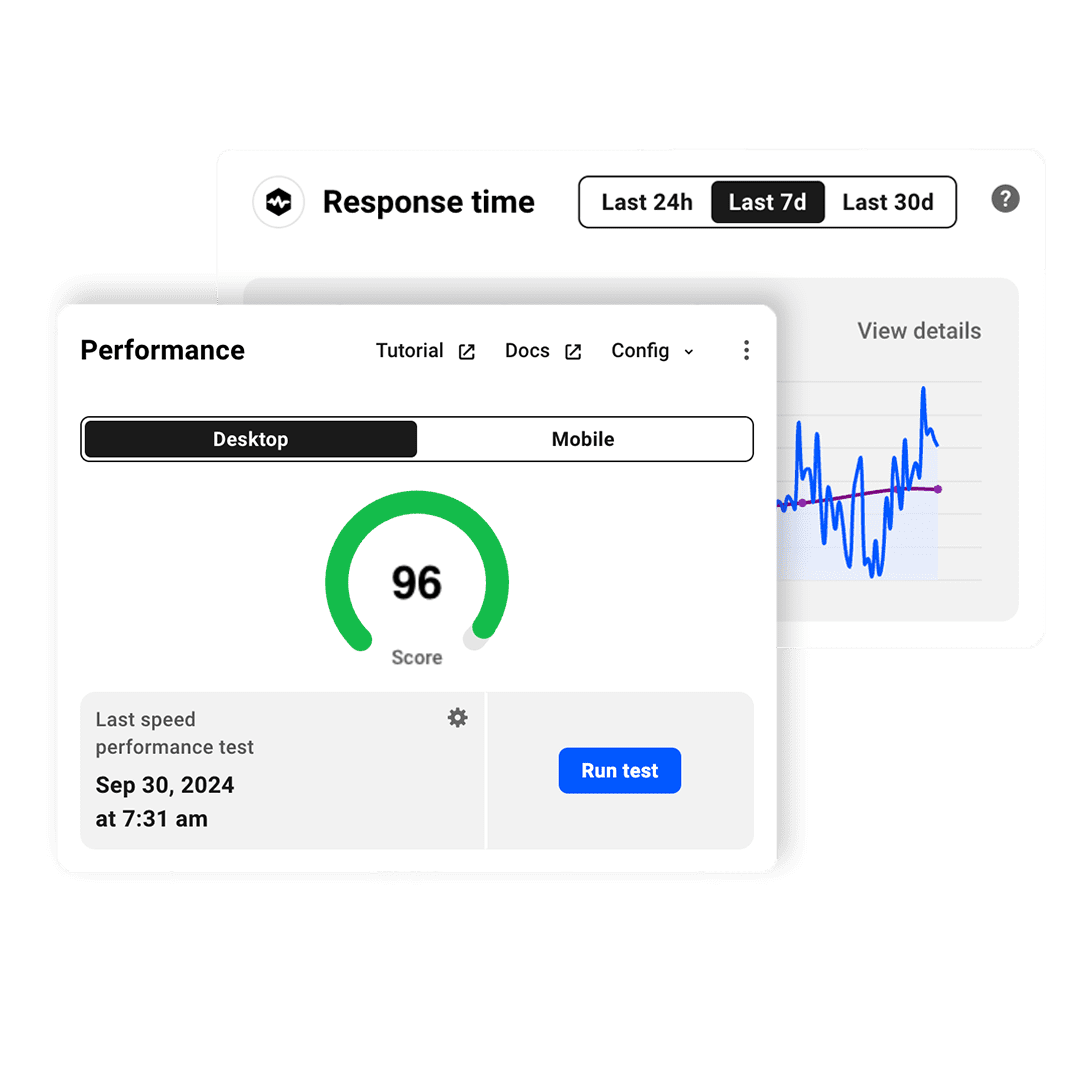 Performance and response time metrics